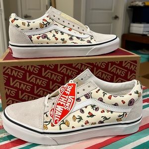 NWT Unworn Vans Old Skool Poppy Floral Cream 8.5
